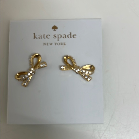 NWT Kate Spade Gold Bow Earrings - Picture 1 of 3